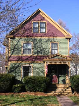 front-gabled Queen Anne