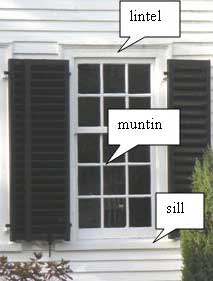 single-hung window on Georgian period house