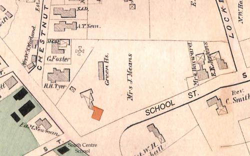 1882 Atlas map - Means House - former Parsonage