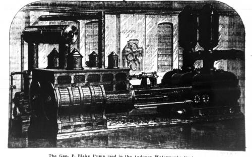 1889 Nov. 19 Andover Townsman - Drawing of Blake Pump