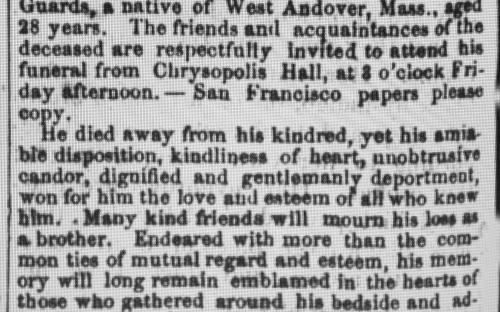 Asa W. Phelps obit. Dec. 6, 1862