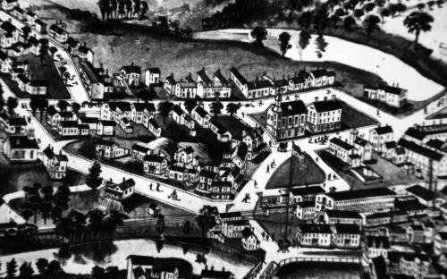 1885 detail of Birdseye View of Ballardvale