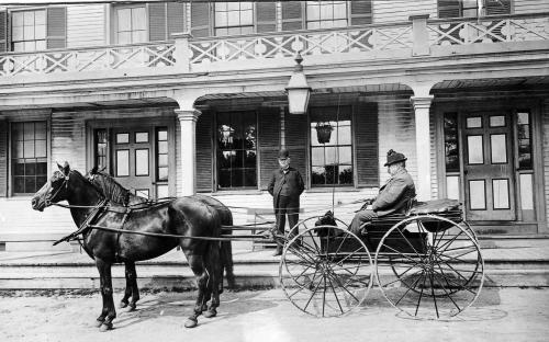Elm House porch and livery c. 1890