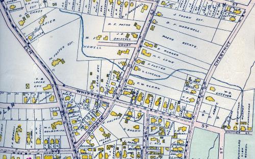 1906 map detail of Whittier St