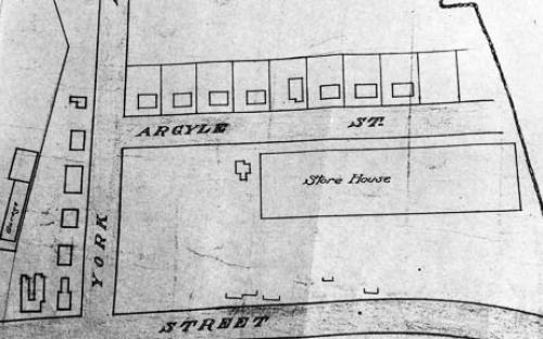 Map detail of Shawsheen Village 1921 - The first Argyle St.