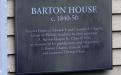 Barton House plaque - 