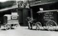 J. P. West's Bakery wagons in front of store 1904-1910