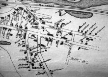 1888 Map detail of Oak St. see McGowan